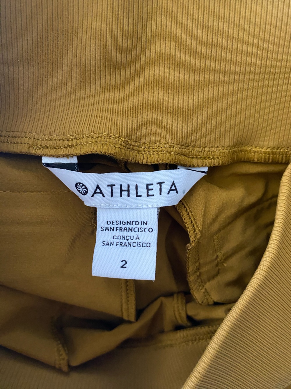 NWT ATHLETA Nolita Wide Leg Pants In Brass Yellow Size 2 - Picture 8 of 9